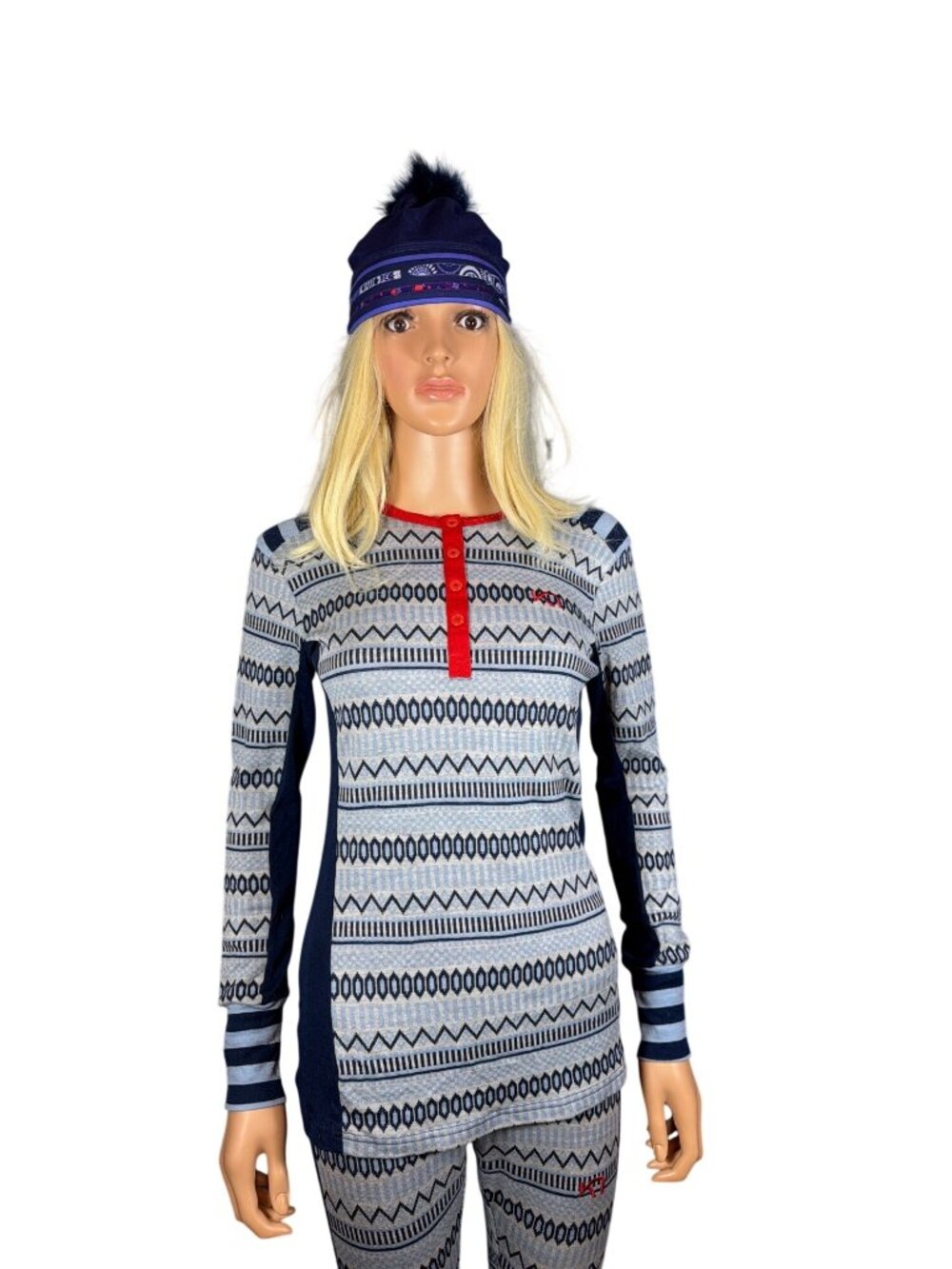 Kari Traa Åkle Blue Thermal Base Layer SET Medium Top/Bottom MSRP$240 - Picture 8 of 17